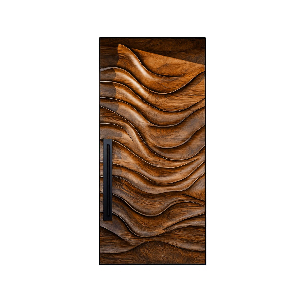 Veltrava Sculpted Solid Wood Rectangular Single Door