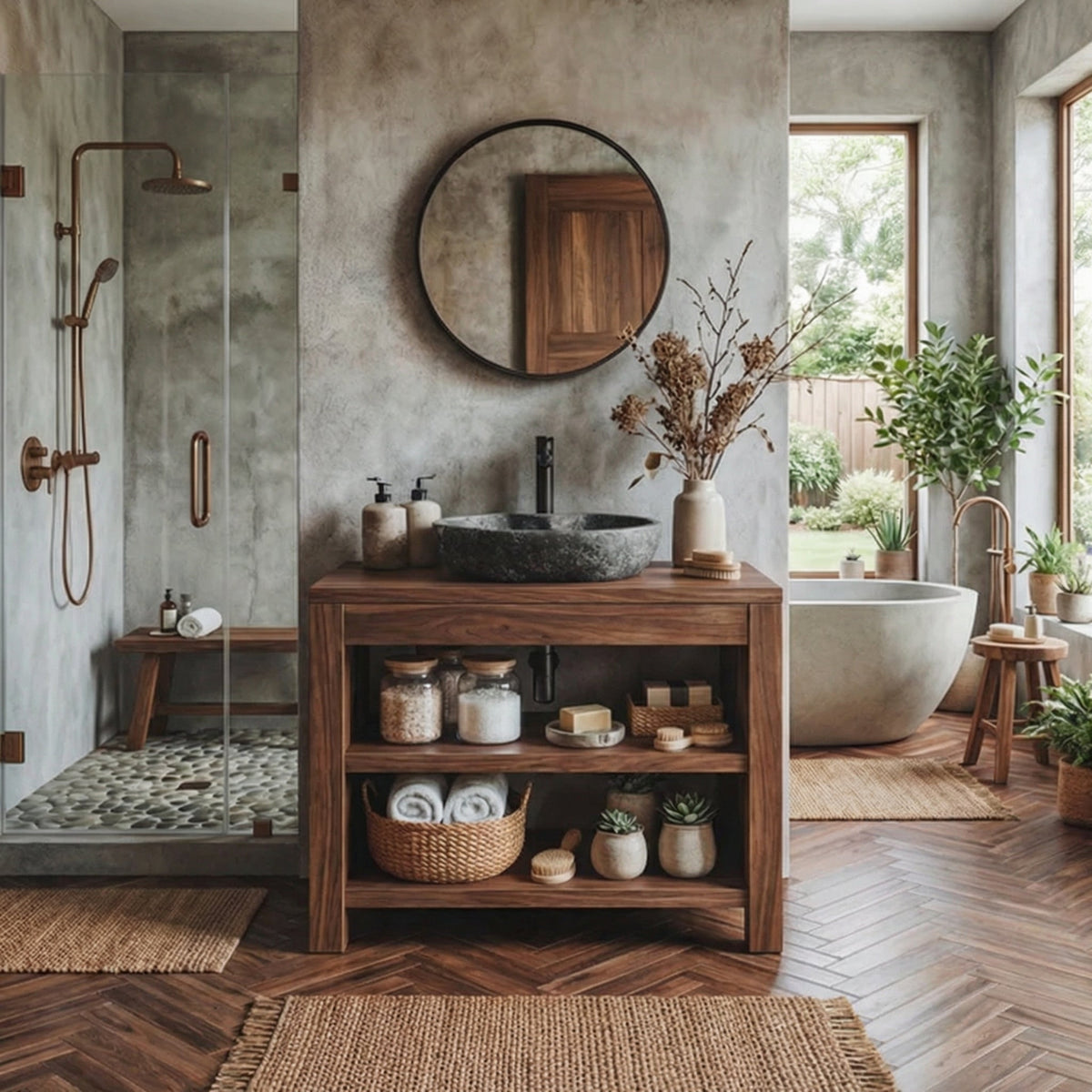 Custom Wood Vanity Bathroom